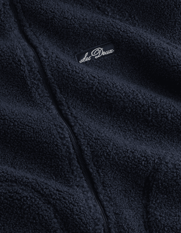 Patch Teddy Jacket - Dark Navy Blue