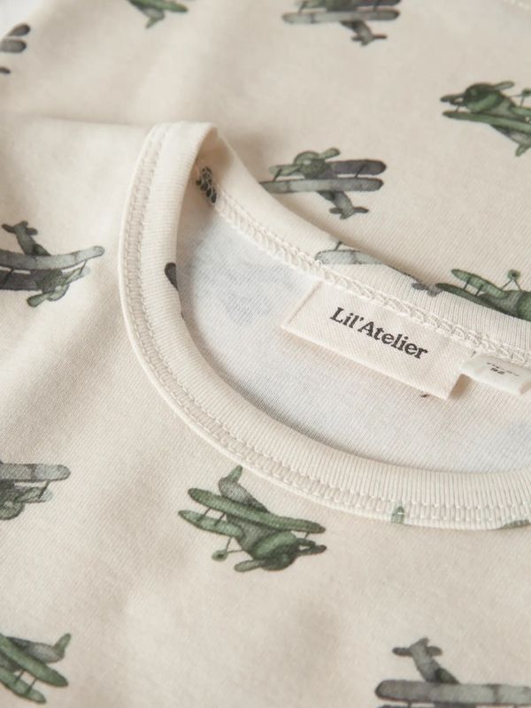 Layo Langermet topp - Coconut Milk|Flymønster