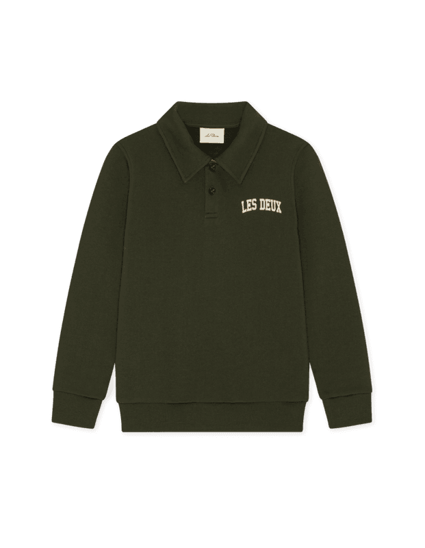 College Rugby Polo Sweatshirt - Rosin Green