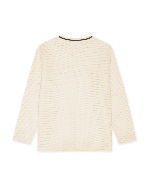Mesh Ls T-shirt - Ivory