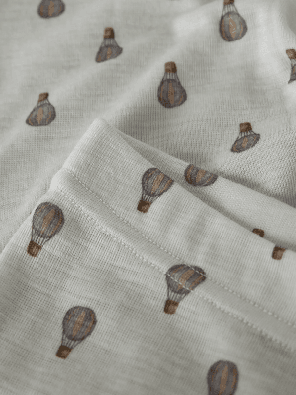 Noel Nor Wool Slim Leggings - Oyster Mushroom Air Balloon 